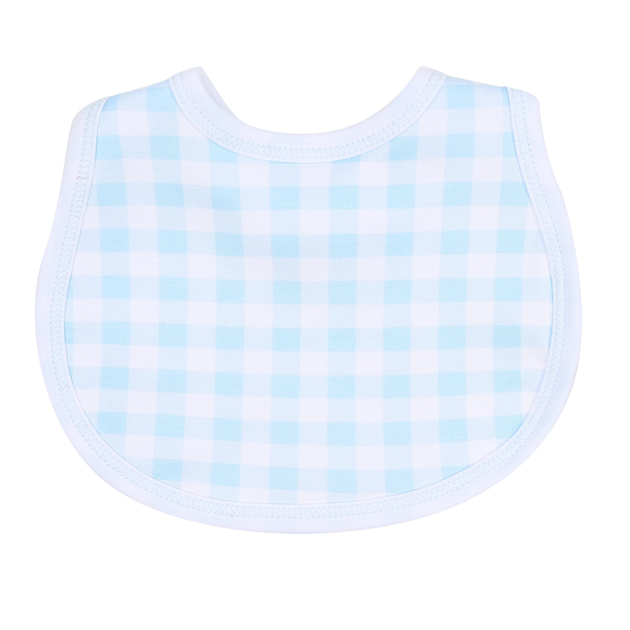 Baby Checks Bib - Blue - Magnolia BabyBib