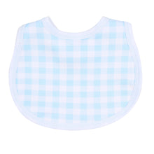  Baby Checks Bib - Blue - Magnolia BabyBib