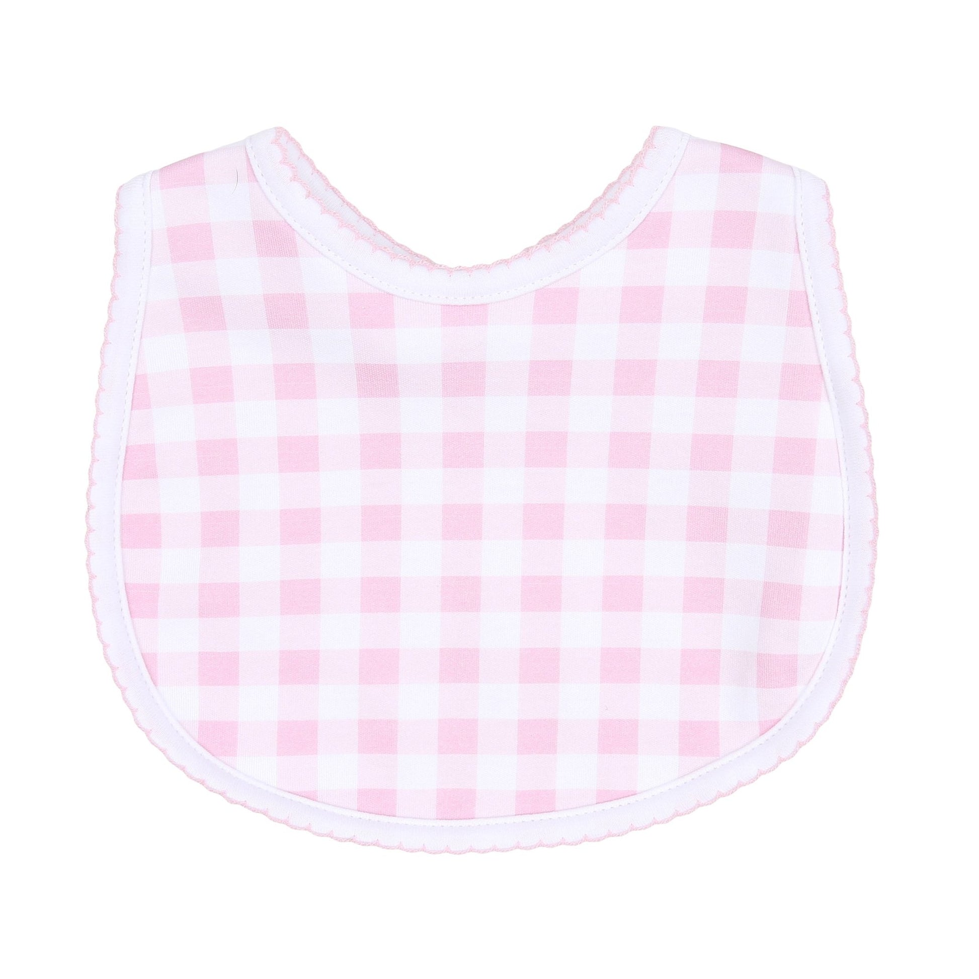 Baby Checks Bib - Pink - Magnolia BabyBib