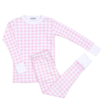  Baby Checks Big Kids Long Pajamas - Pink - Magnolia BabyLong Pajamas
