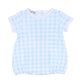 Baby Checks Blue Short Sleeve Bubble - Magnolia BabyBubble