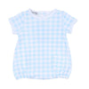 Baby Checks Blue Short Sleeve Bubble - Magnolia BabyBubble