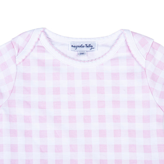 Baby Checks Bodysuit - Pink - Magnolia BabyBodysuit