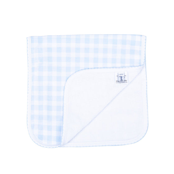 Baby Checks Burp Cloth - Blue - Magnolia BabyBurp Cloth