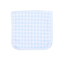  Baby Checks Burp Cloth - Blue - Magnolia BabyBurp Cloth