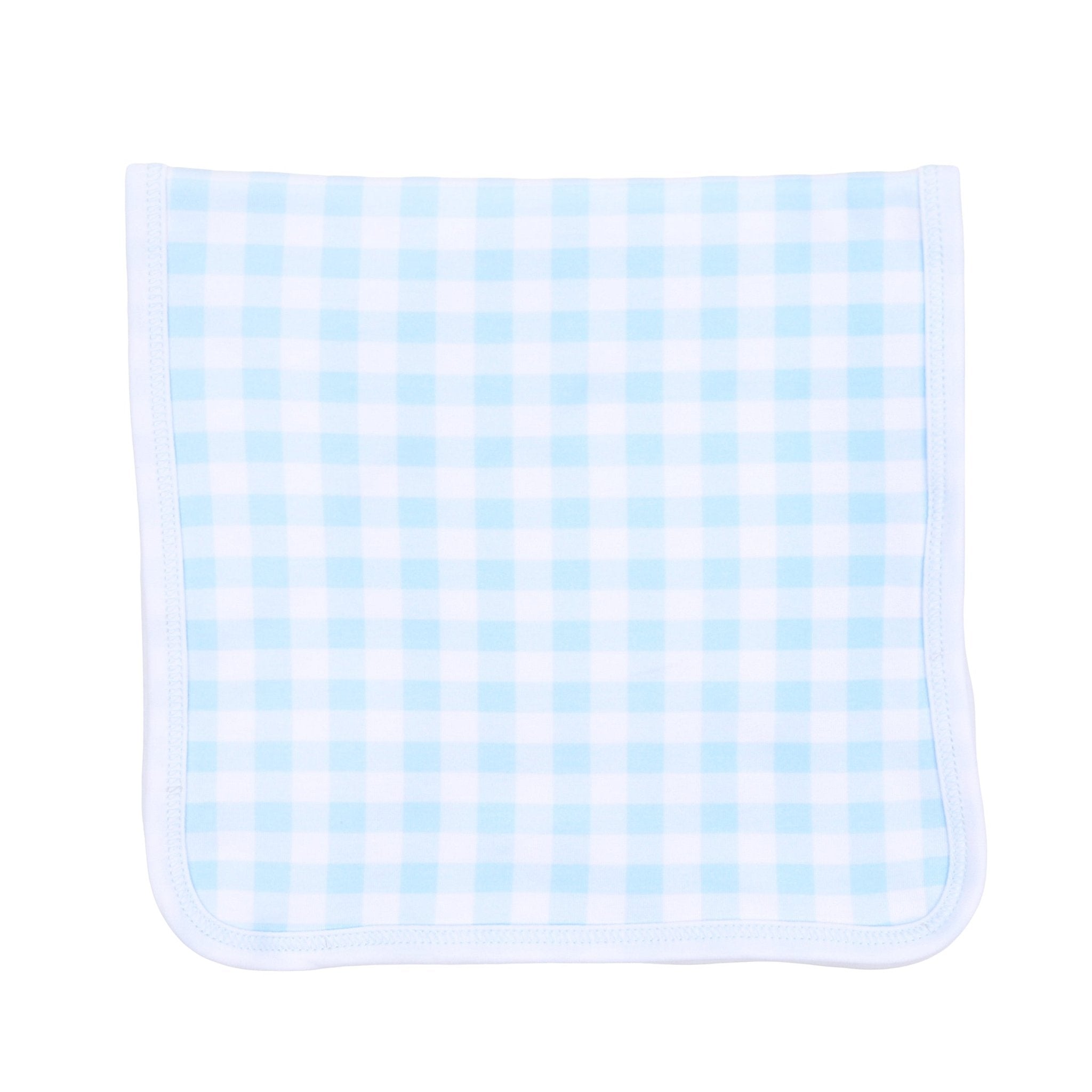 Baby Checks Burp Cloth - Blue - Magnolia BabyBurp Cloth