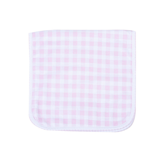 Baby Checks Burp Cloth - Pink - Magnolia BabyBurp Cloth