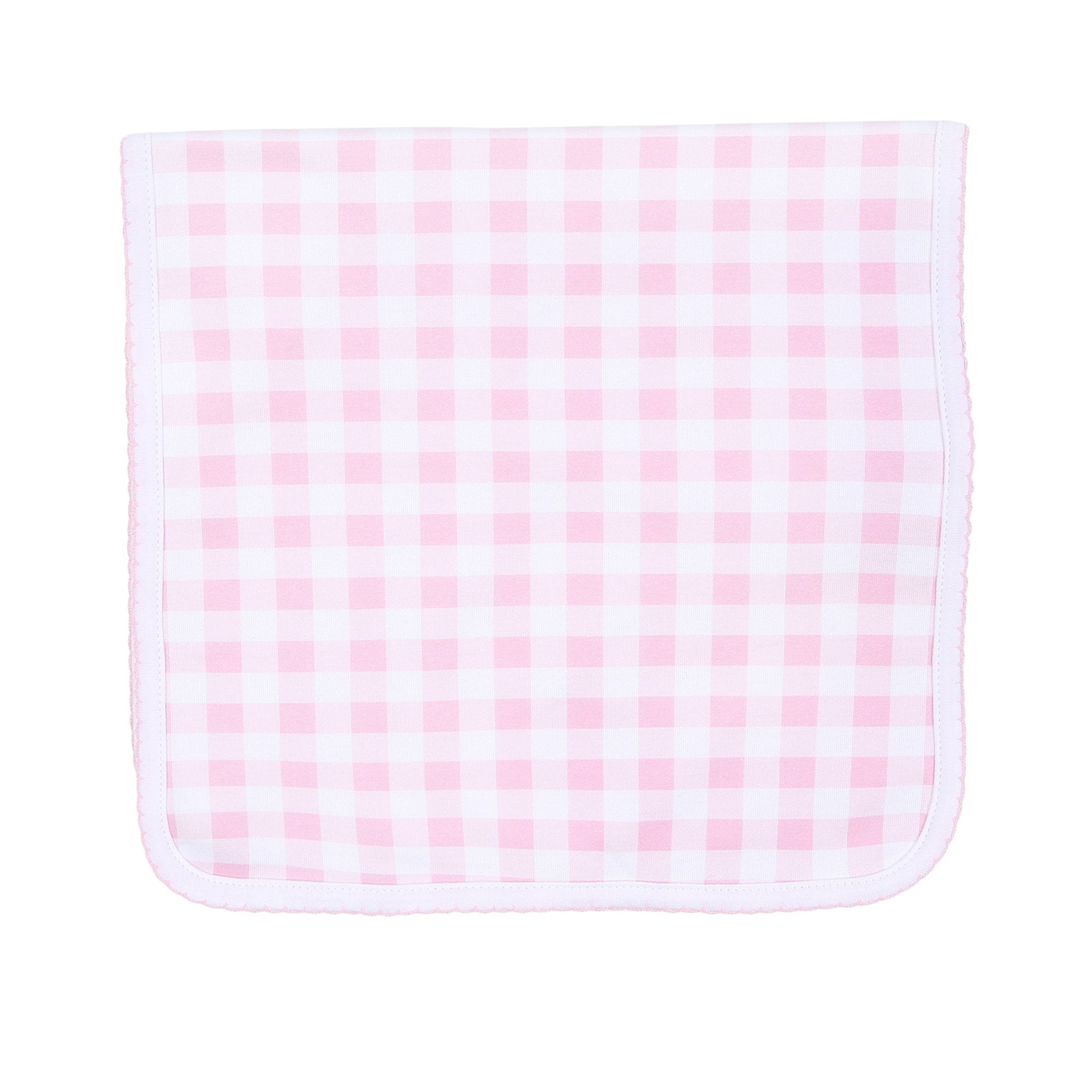 Baby Checks Burp Cloth - Pink - Magnolia BabyBurp Cloth