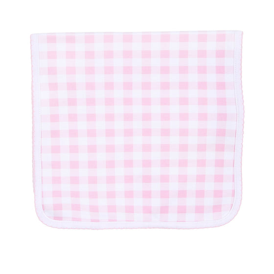 Baby Checks Burp Cloth - Pink - Magnolia BabyBurp Cloth