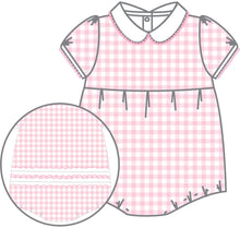  Baby Checks Collared Bubble - Pink - Magnolia BabyBubble