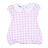 Baby Checks Collared Bubble - Pink - Magnolia BabyBubble