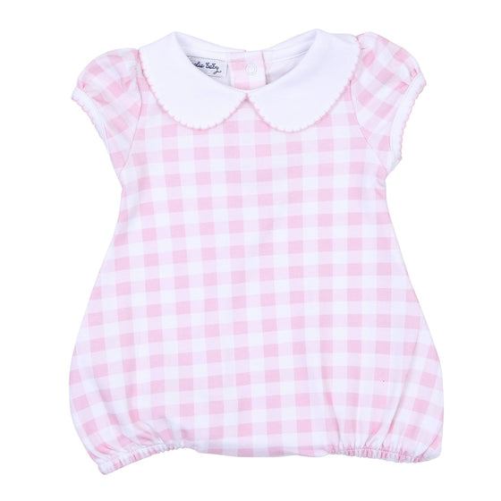 Baby Checks Collared Bubble - Pink - Magnolia BabyBubble