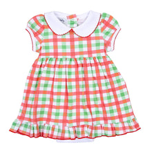  Baby Checks Collared Short Sleeve Dress - Red - Magnolia BabyDress