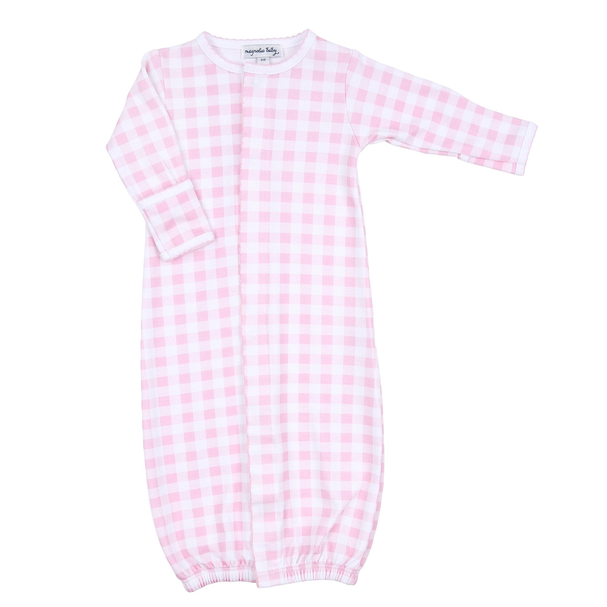 Baby Checks Converter - Pink - Magnolia BabyConverter Gown