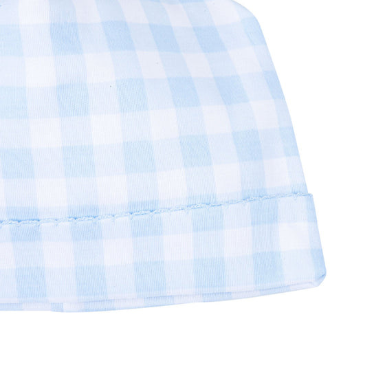 Baby Checks Hat - Blue - Magnolia BabyHat