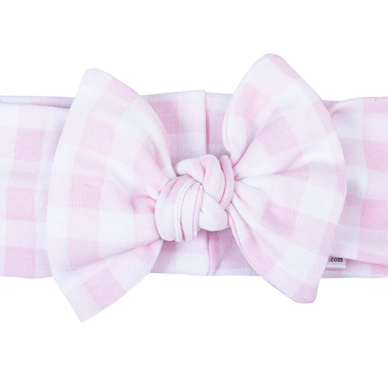 Baby Checks Headband - Pink - Magnolia BabyHeadband