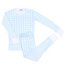  Baby Checks Infant/Toddler Long Pajamas - Blue - Magnolia BabyLong Pajamas