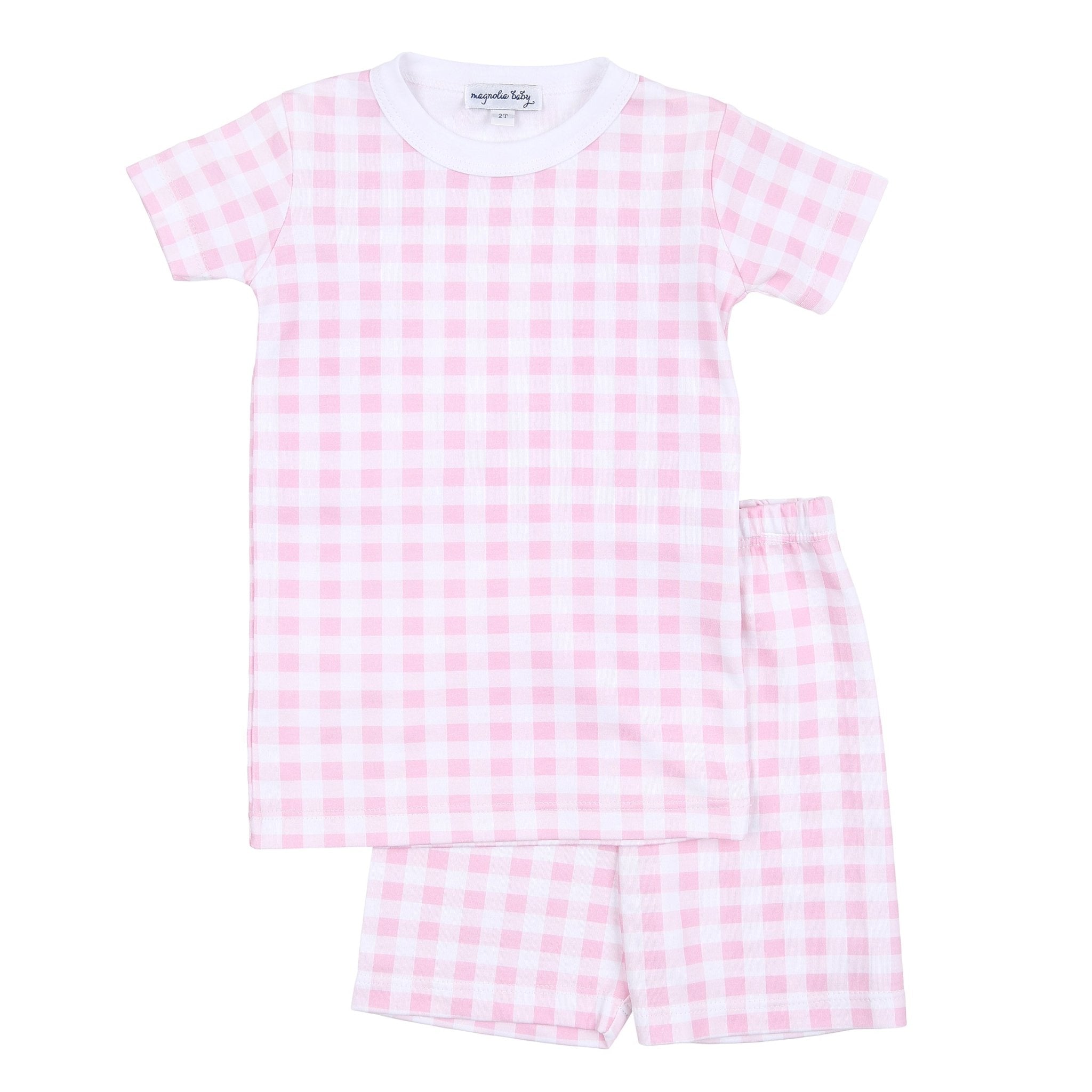 Baby Checks Infant/Toddler Short Pajamas - Pink - Magnolia BabyShort Pajamas