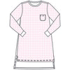 Baby Checks Long Sleeve Nightdress - Pink - Magnolia BabyNightdress