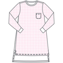  Baby Checks Long Sleeve Nightdress - Pink - Magnolia BabyNightdress