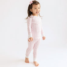  Baby Checks Pink Big Kid Long Pajamas - Magnolia BabyLong Pajamas