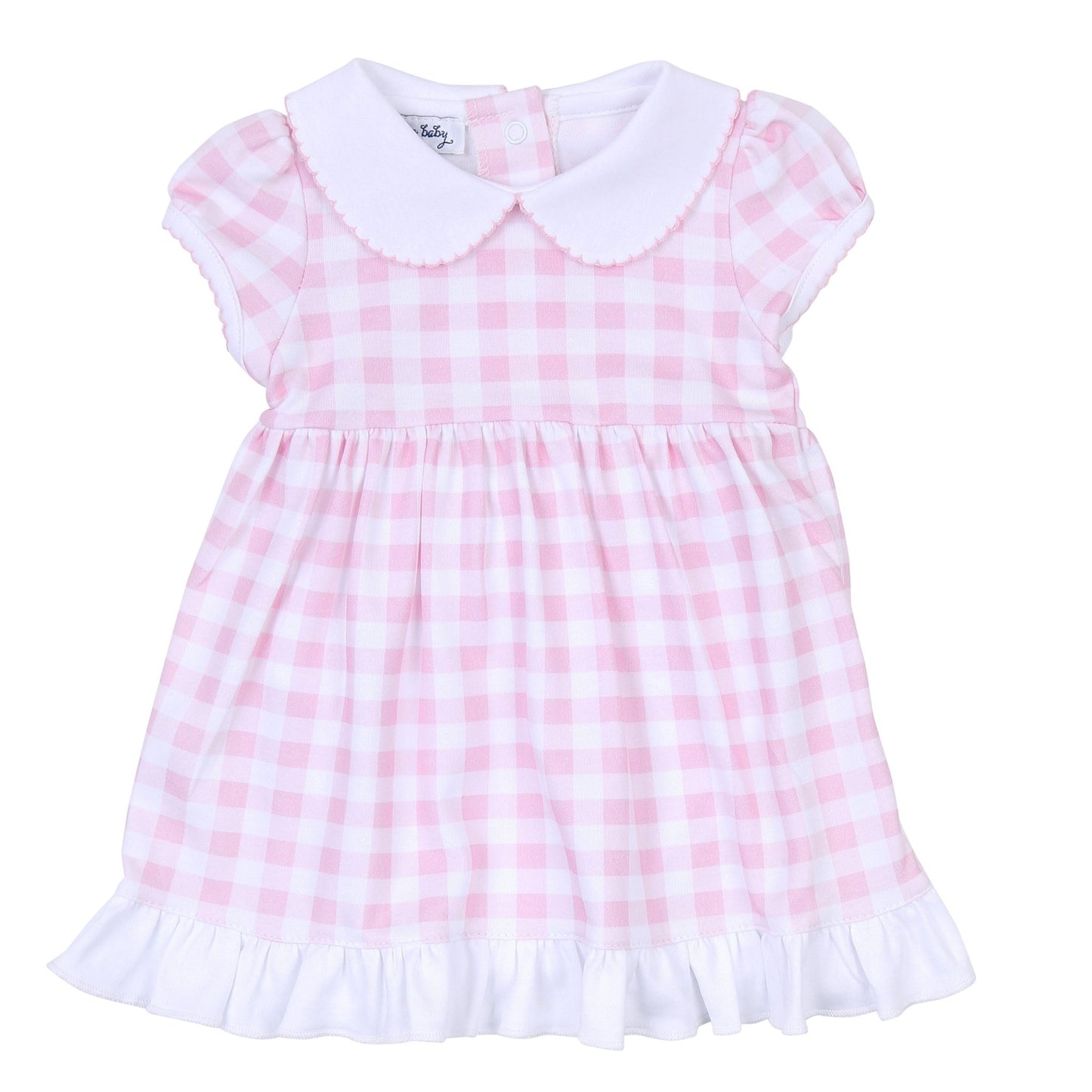 Baby Checks Pink Short Sleeve Toddler Dress - Magnolia BabyDress