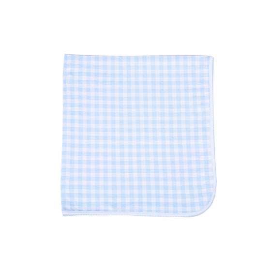 Baby Checks Receiving Blanket - Blue - Magnolia BabyReceiving Blanket