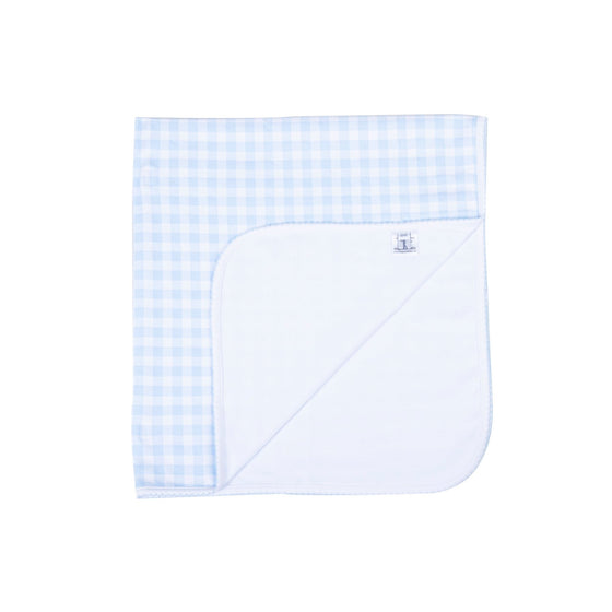 Baby Checks Receiving Blanket - Blue - Magnolia BabyReceiving Blanket