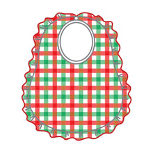  Baby Checks Ruffle Bib - Red - Magnolia BabyBib