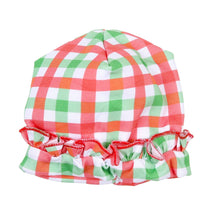  Baby Checks Ruffle Hat - Red - Magnolia BabyHat