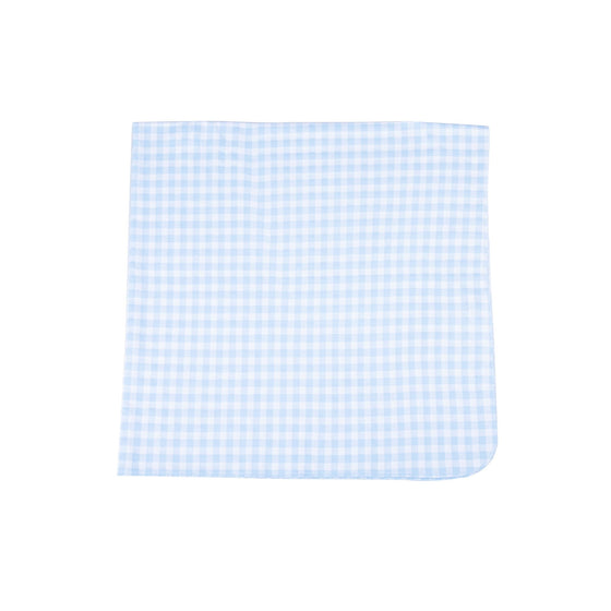 Baby Checks Swaddle Blanket - Blue - Magnolia BabySwaddle Blanket