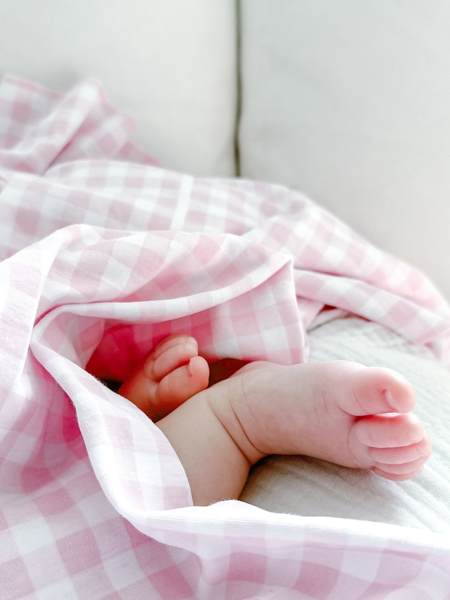 Baby Checks Swaddle Blanket - Pink - Magnolia BabySwaddle Blanket