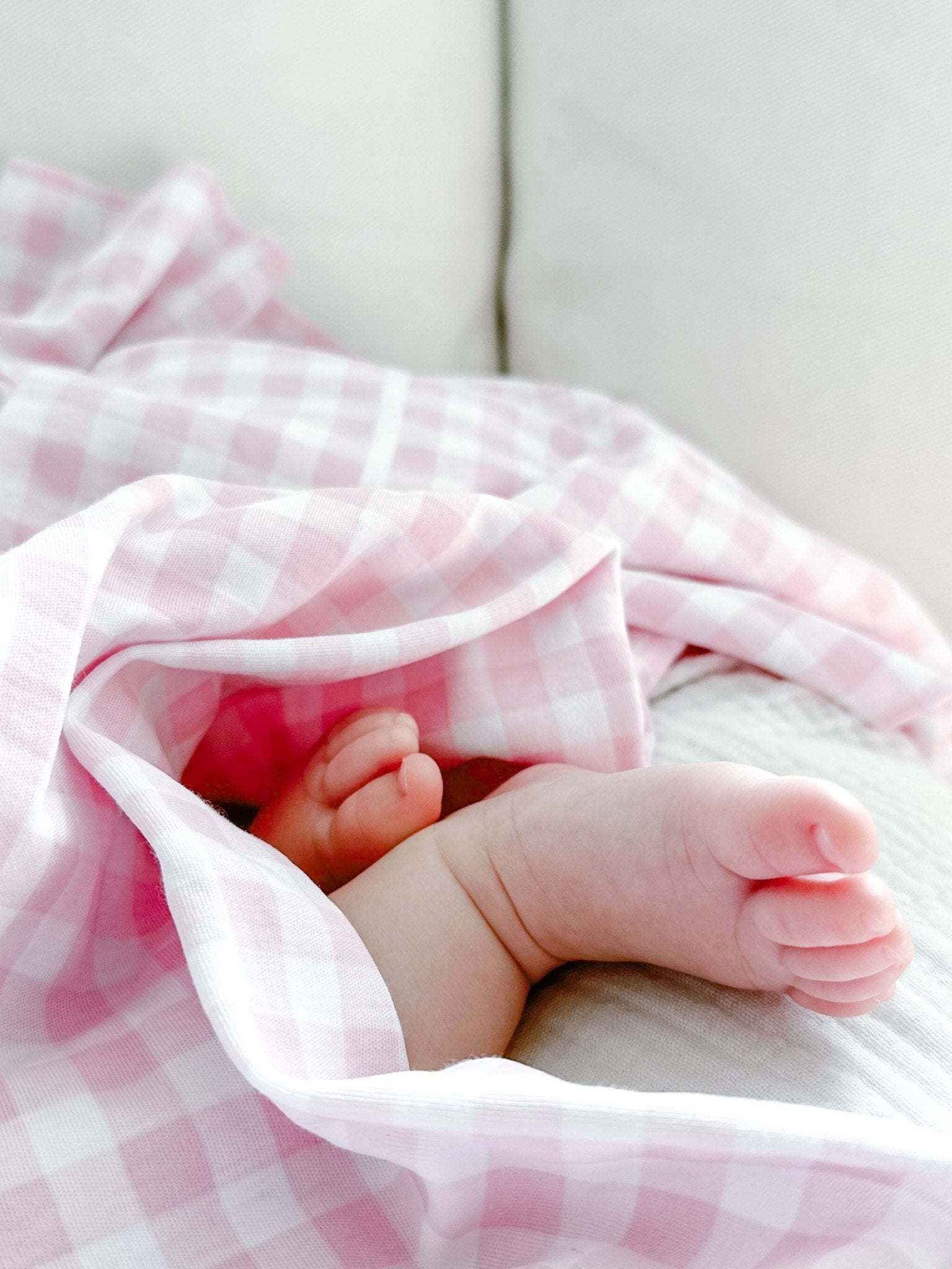 Baby Checks Swaddle Blanket - Pink - Magnolia BabySwaddle Blanket