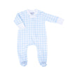 Baby Checks Zip Footie - Blue - Magnolia BabyFootie