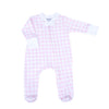 Baby Checks Zip Footie - Pink - Magnolia BabyFootie