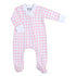 Baby Checks Zip Footie - Pink - Magnolia BabyFootie