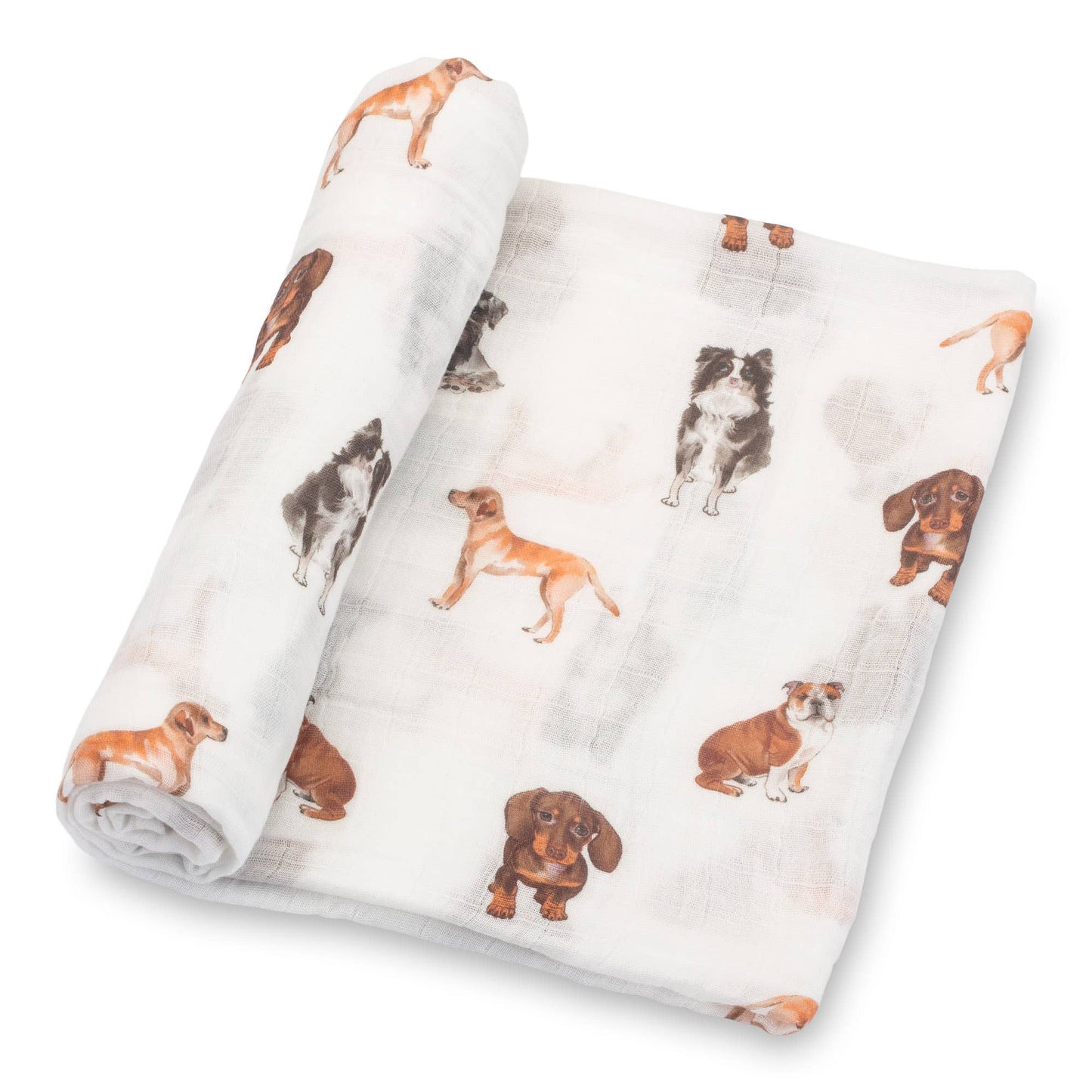 LollyBanks_Baby Cotton Muslin Swaddle Blanket - Doggone Cute_1