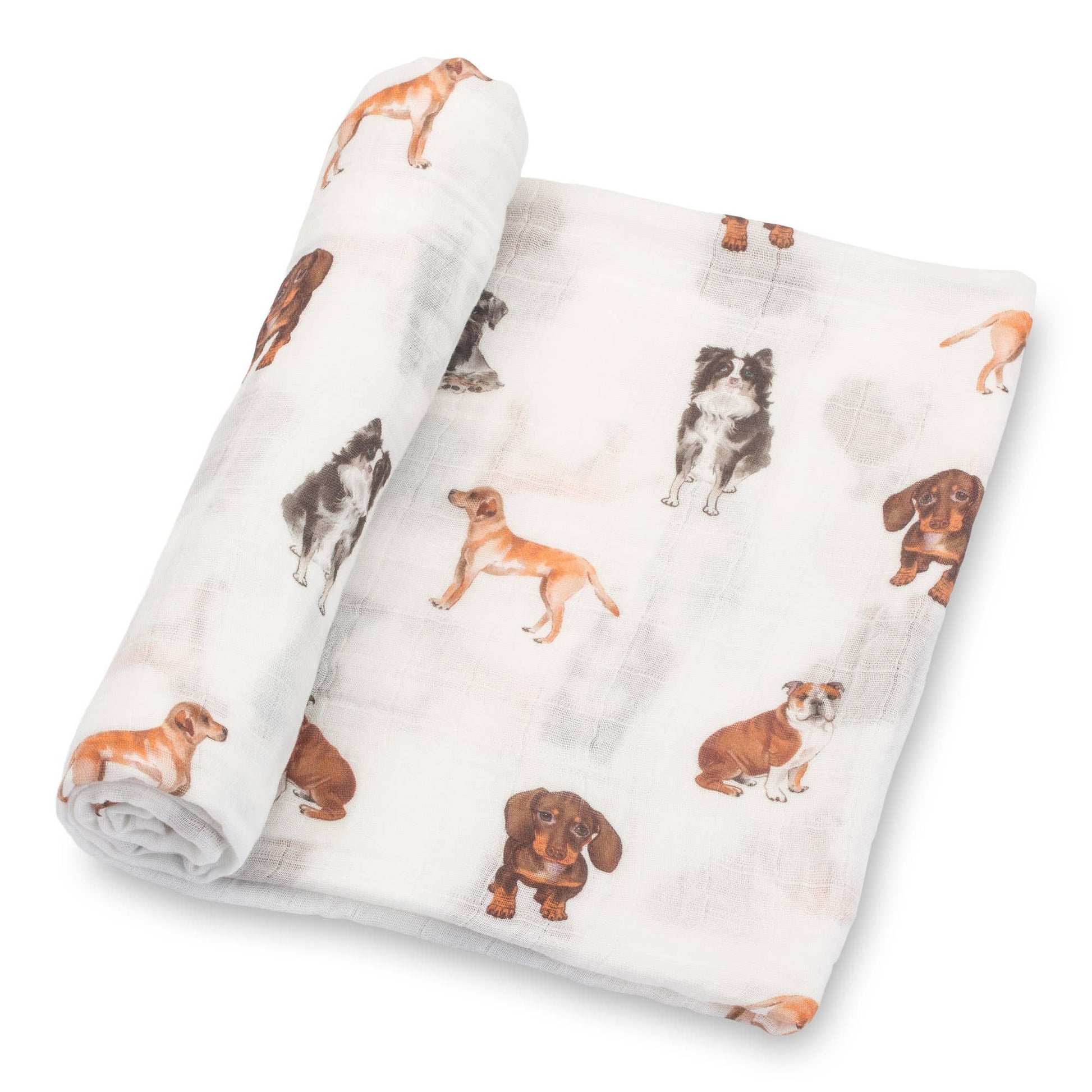 LollyBanks_Baby Cotton Muslin Swaddle Blanket - Doggone Cute_1
