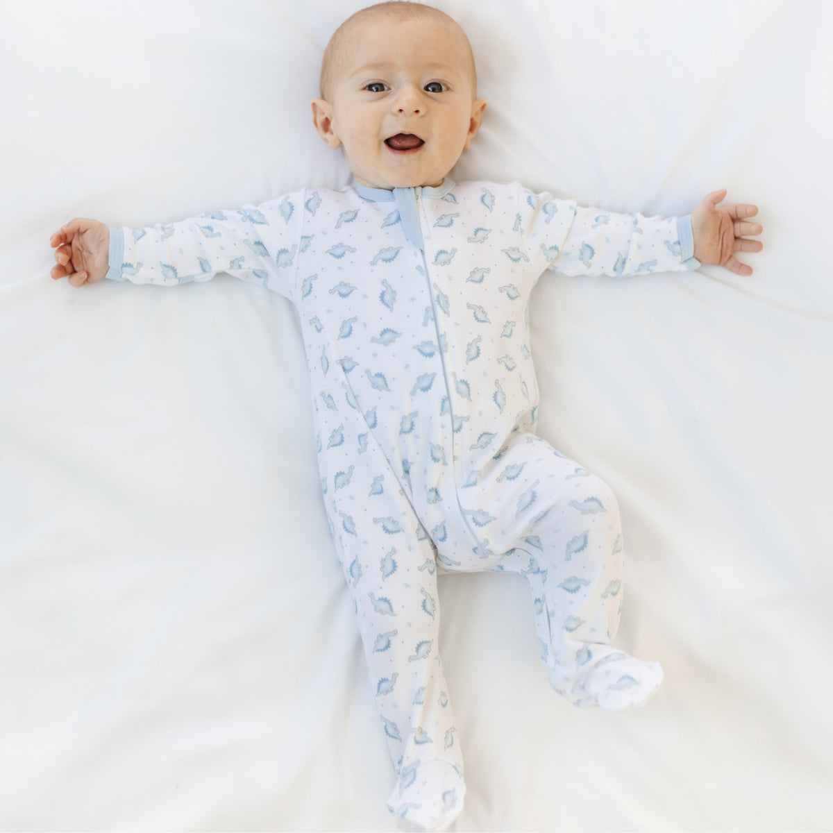 Magnolia Baby_Baby Dino Print Zip Footie_2