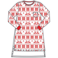  Baby Fair Isle Night Shirt Adult - Red - Magnolia BabyNight Shirt