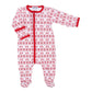 Baby Fair Isle Print Footie - Red - Magnolia BabyFootie