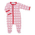 Baby Fair Isle Print Footie - Red - Magnolia BabyFootie