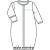 Baby Fish Applique Converter - Light Blue - Magnolia BabyConverter Gown