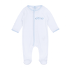 Baby Fish Applique Footie - Light Blue - Magnolia BabyFootie