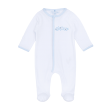  Baby Fish Applique Footie - Light Blue - Magnolia BabyFootie