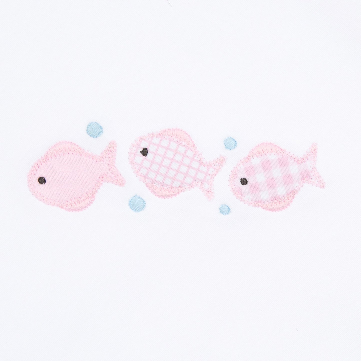 Baby Fish Applique Long Pajamas - Pink - Magnolia BabyLong Pajamas