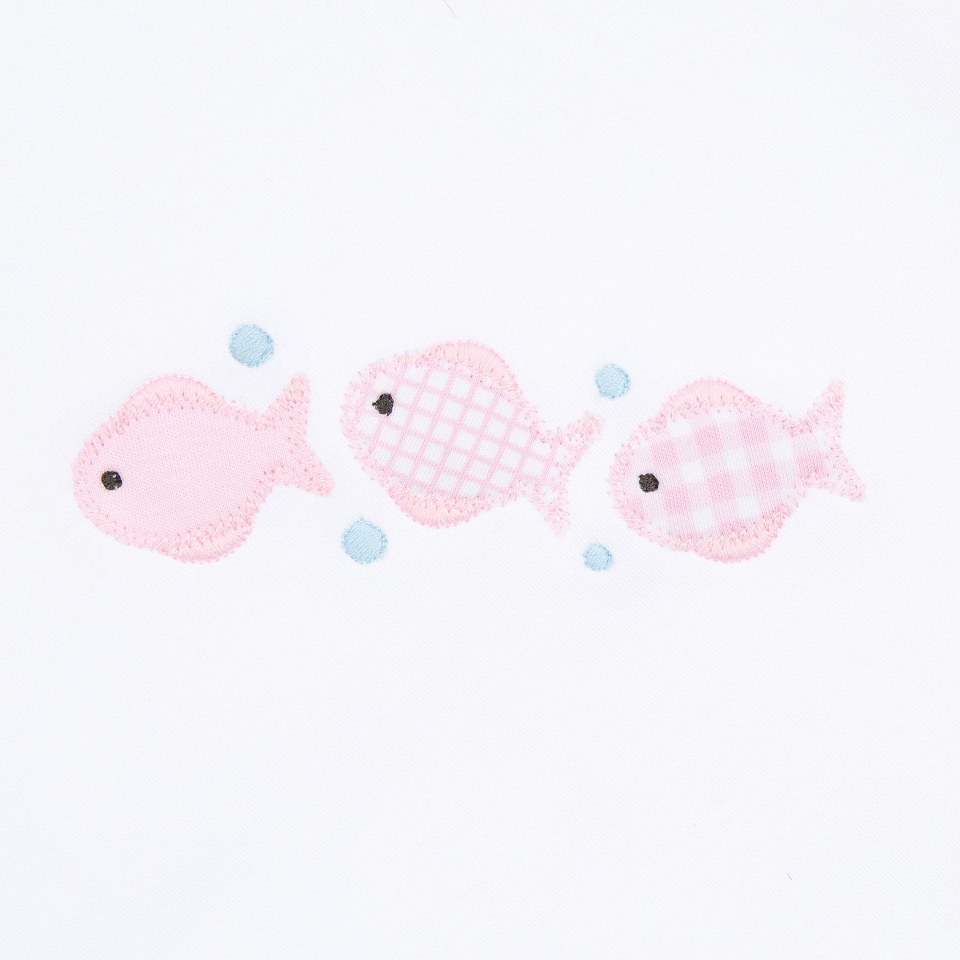 Baby Fish Applique Long Pajamas - Pink - Magnolia BabyLong Pajamas