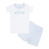 Baby Fish Applique Short Pajamas - Light Blue - Magnolia BabyShort Pajamas