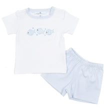  Baby Fish Applique Short Set - Light Blue - Magnolia BabyShort Set