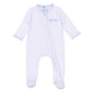 Baby Fish Applique Zip Footie - Light Blue - Magnolia BabyFootie